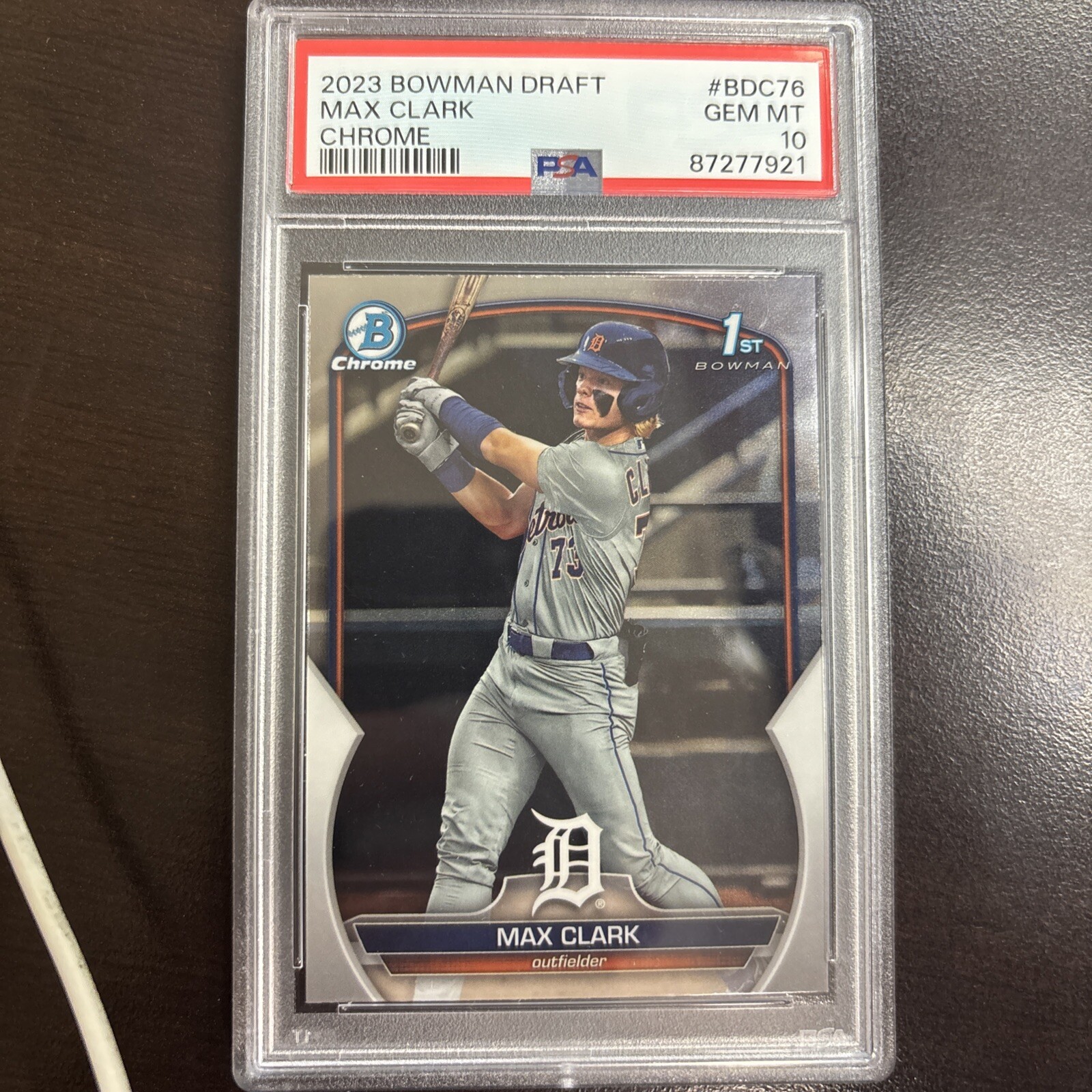 2023 Bowman Draft - Chrome #BDC76 Max Clark (RC) PSA 10 Detroit Tigers