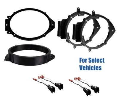 Door Speaker Install Bracket Mount Plates +Wire for some 2014-2019 Chevrolet GMC