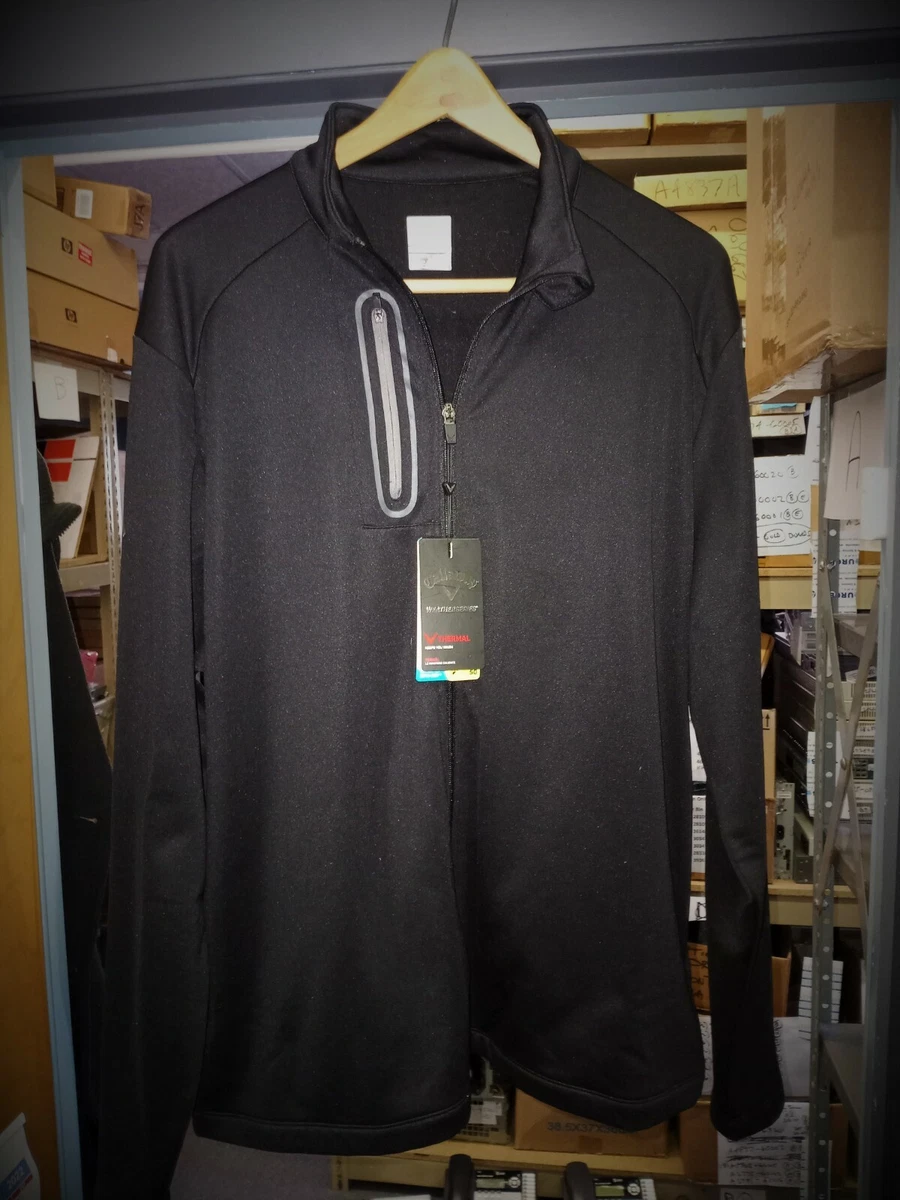 Callaway Weather Series Mens Large Black Thermal Full Zip Opti Dri