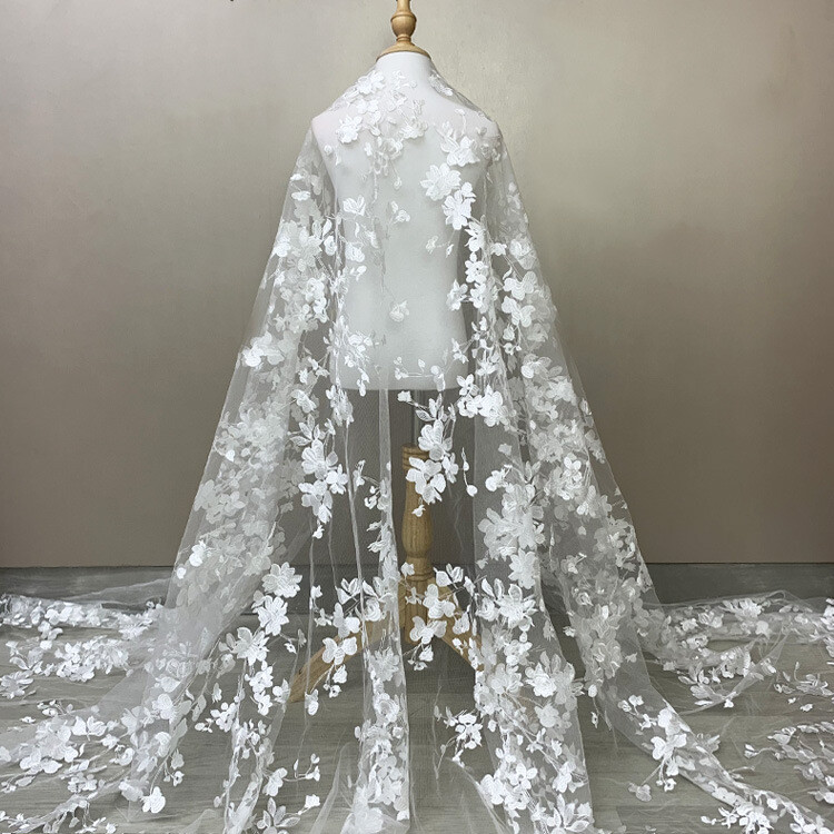 wedding dress lace fabric suppliers 1yard Sheer Lace Fabric Sewing Material for Wedding Evening Dress Swing  Skirt