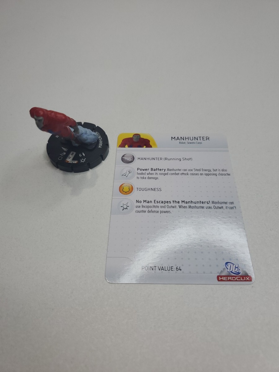 DC Heroclix Arkham Asylum set Manhunter #002 Common figure w/card 