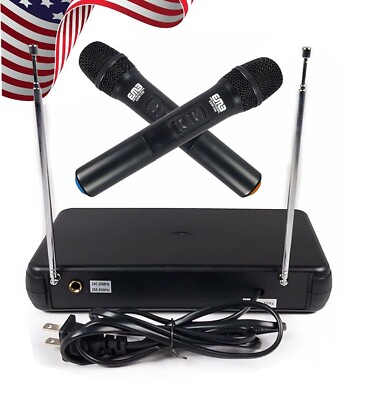 EMB VHF Professional Dual Wireless Handheld Microphone Long Range EBM10W A