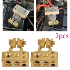 2Pcs Car Battery Terminal Connector Top Post Negative Positive 4/8 Gauge GA AWG
