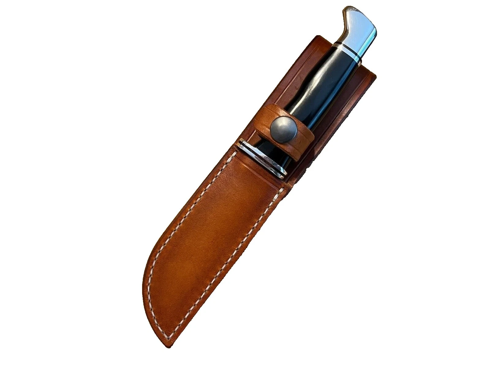 Buck Leather Handle Collectible Modern Factory Manufactured Fixed Blade Knives