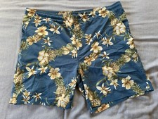 Tommy Bahama Mens Swim Trunks Board Shorts Size L Flowers All Over Print