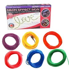 5M Neon Flexible LED Rope Light Sign Waterproof DIY Flex Lighting Party Decor
