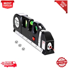 Fylivore Laser Level Tool Kit 8ft/2.5M Beam Cross Line Ruler Multipurpose Set