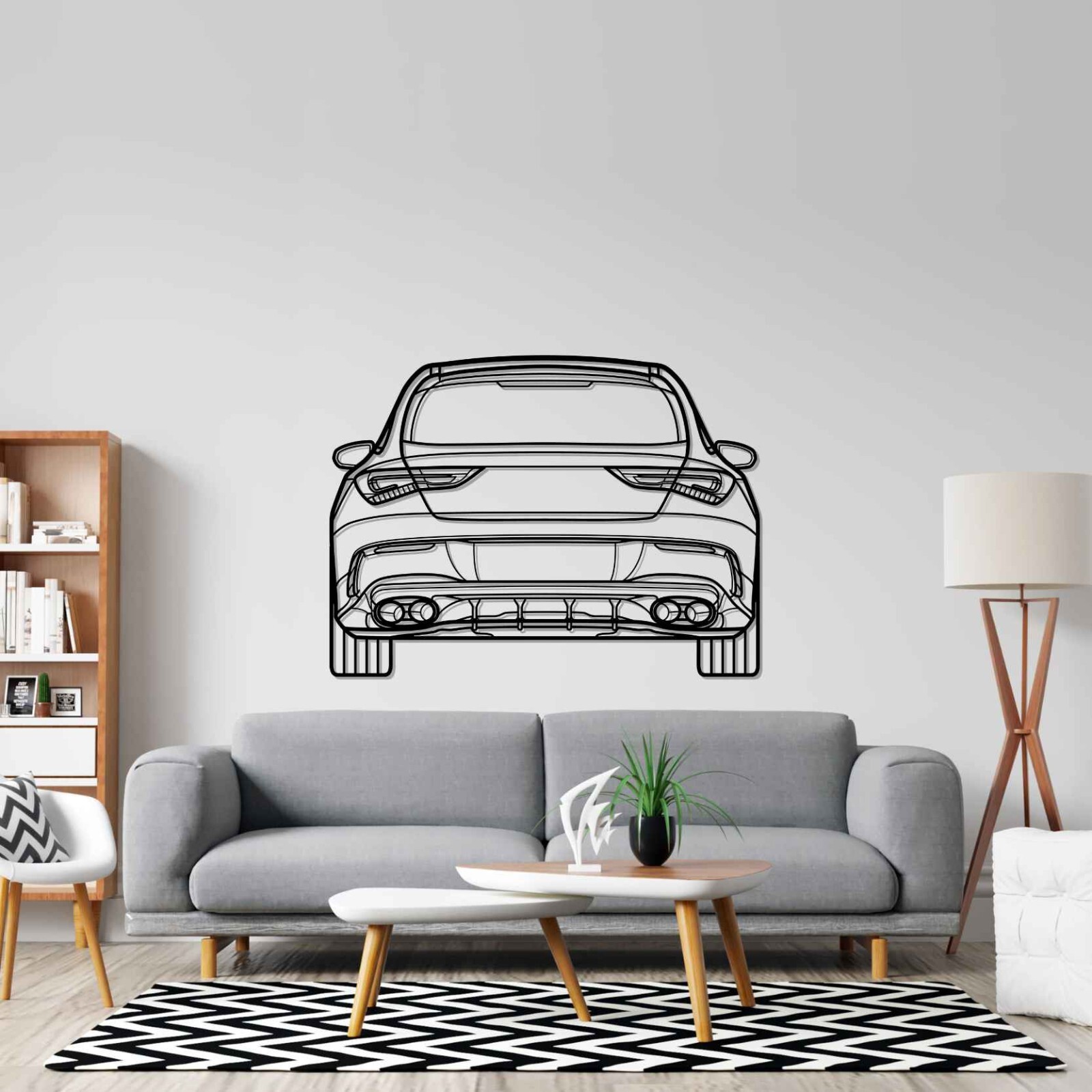 Wall Art Home Decor 3D Acrylic Metal Car Auto Poster USA Silhouette CLA 2023