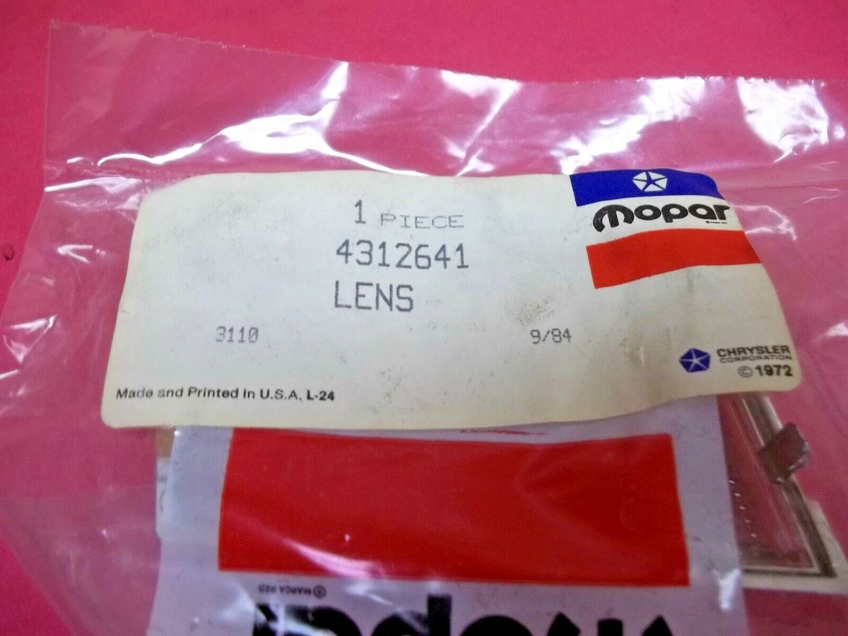 NOS New OEM Mopar 4312641 Lens | eBay