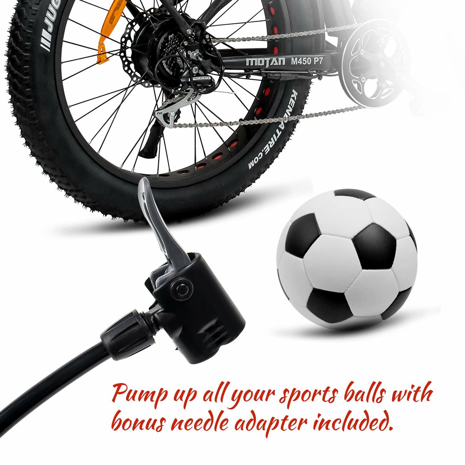 Addmotor Bike Pump Mini Portable Bicycle Foot Pump Pressure Gauge Tire Air Pump eBay