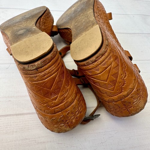 ASH Nem Ambra Amber Brown Wedge Leather Sandals Summer Holiday UK 4 EU 37 - Picture 7 of 8