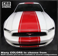 Ford Mustang 2013-2014 Pre-Cut Over-The-Top Rally Stripes Decals (Choose Color)