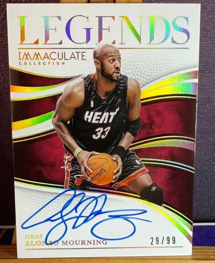 Panini Alonzo Mourning Basketball Autographed Sports Trading Cards