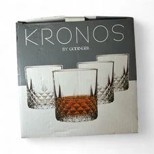 Shannon Godinger Crystal Double Old Fashioned Glasses Set Of 4