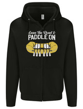 Paddle On Funny White Water Rafting Dinghy Mens Zip Up Hoodie