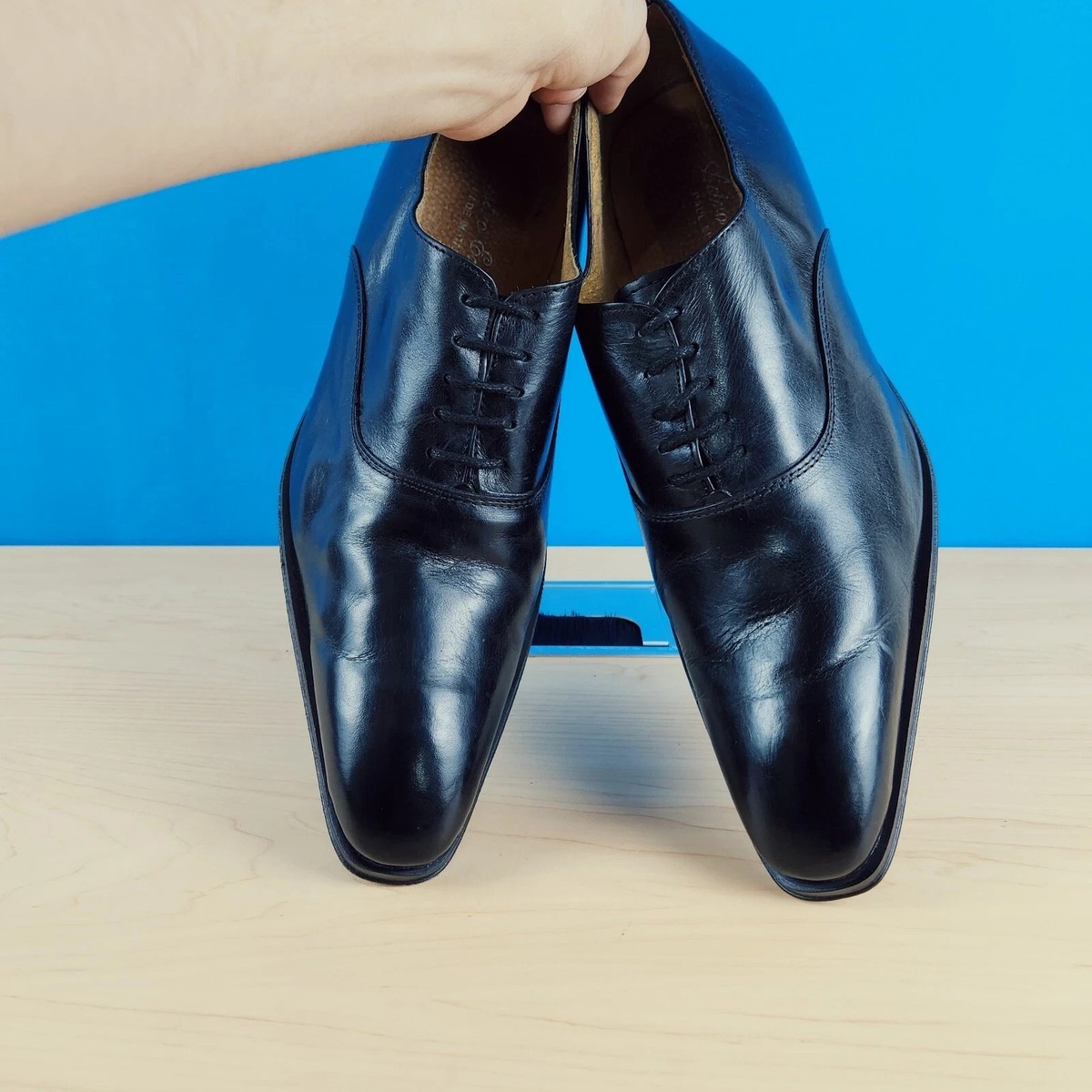 Astro Enzo Italian Mens Black Oxford shoes Vero Cuoio  display picture 2