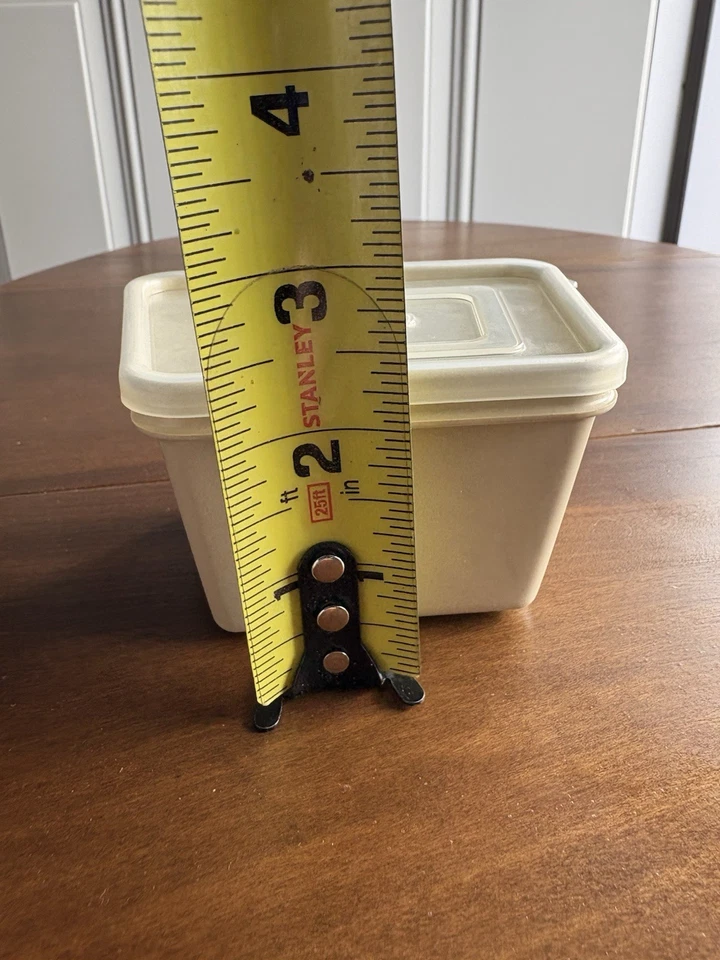 Contenedor de almacenamiento de plástico vintage con tapa EKCO Stor Mate 1 taza Foto 4 de 4