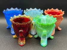 Vintage Forget-Me-Not Toothpick Holders Set of 5 | Boyd, Degenhart, Wright