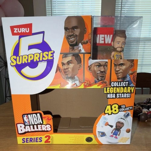 Zuru 5 Surprise NBA Ballers Series 2 Collectible Figures Display Box Mini Court