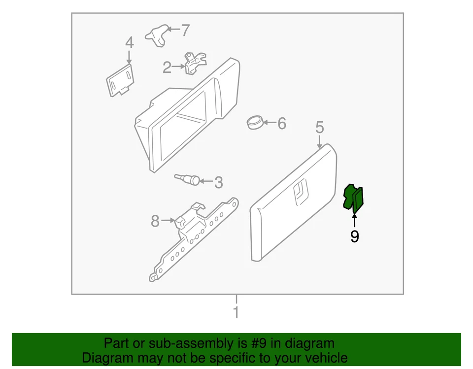 Genuine GM Instrument Panel Compartment Door Latch 20933084 - Image 4 of 4