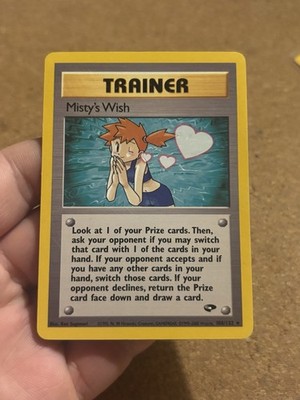 Misty s Wish 108/132 Rare Set Gym Challenge Karte Pokemon Englisch Gut Bespielt