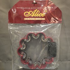 Alice ATB001-BU Peony Flower Shaped Tambourine Red