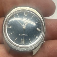 1969 Bulova Accutron Up/Down Watch. J73169 M9 Date And Day NICEE NEEDS BATTERY