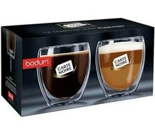 Bodum Double Wall Glass Espresso Cups Set of 2 Insulated Thermal Mugs Shot 2.5oz