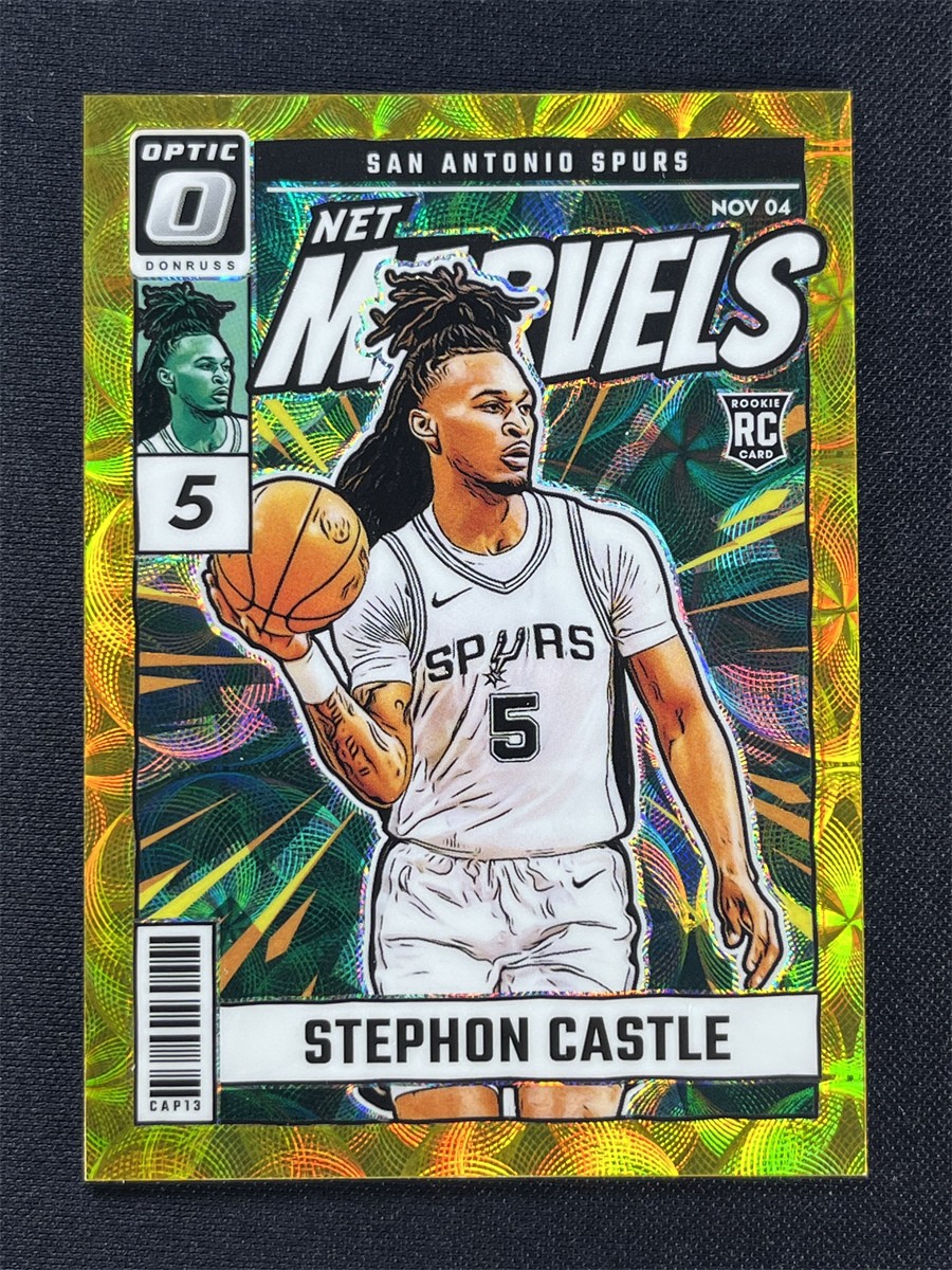 2024-25 Panini Donruss Optic Stephon Castle #12 Gold Choice Net Marvels RC /10