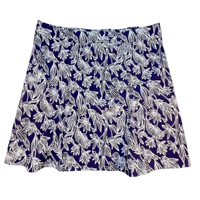 RipSkirt Hawaii Large Purple White Floral Botanical Wrap Skirt Quick Dry -2