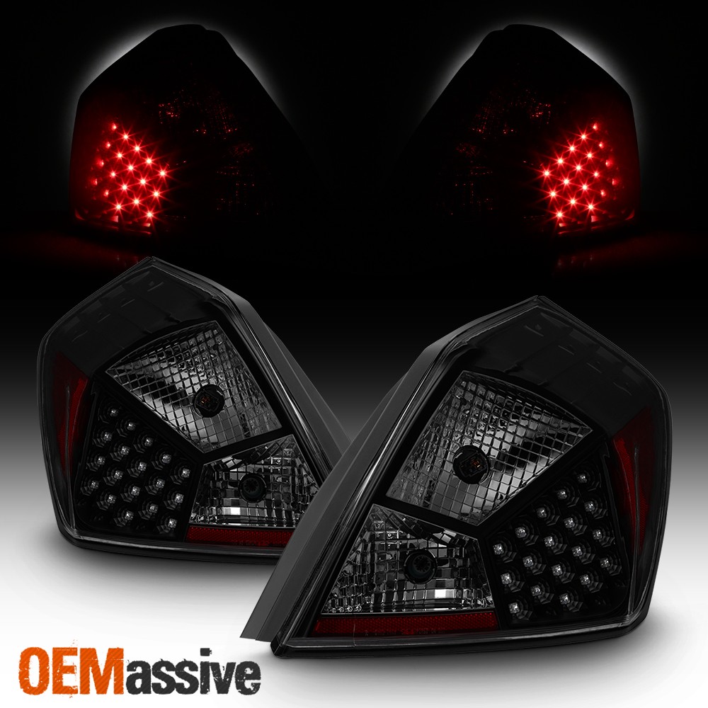 Fit Black Smoked 2007-2012 Altima 4-Door Sedan LED Tail Lights Replacement Pair