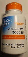 Doctor's Best Vitamin D3 5000IU, Non-GMO, Gluten Free, Soy Free, Regulates