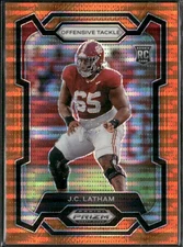 2024 Panini Prizm Draft Picks JC Latham Orange Pulsar /49 Alabama