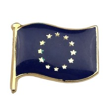 United Europe Flag Pin Brooch Vintage Gold Tone European Union