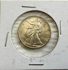 1943 50C Walking Liberty 90% SILVER Half Dollar AU BU Features Sharp Strike Coin