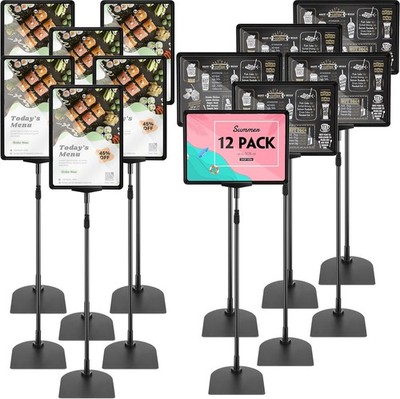 Adjustable Poster Stand 12 Pack Floor Display Sign Holder Advertising Stand