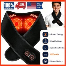 Electric Heating Neck and Shoulder Pad Warmer Heated Neck Wrap for Pain Relief