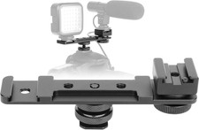 Hot Shoe Extension Bar Mount, Cold Shoe Extension Flash Bracket, Dual Straight M
