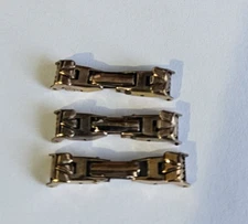 3 Vintage Gemex Gold Filled over Silver Safety Center Catch/Clasp-for Cord Bands
