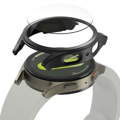 Case + Glas Ringke Slim & Gehärtetes Glas Galaxy Watch 7 44mm Titan Schwarz