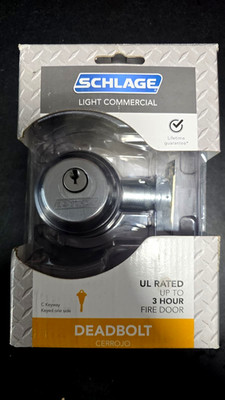 Schlage Deadbolt B60N CSV 626 -Satin finished-1Key=Open Box