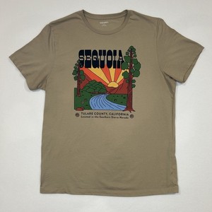 T-Shirt Homme Sequoia National Park California - Giant Tree Stamp - Neuf