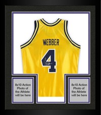Framed Chris Webber Wolverines Signed Mitchell & Ness 1991-92 Authentic Jersey
