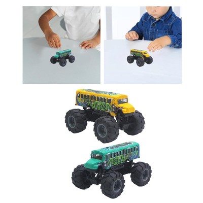 Schulbus Fahrzeuge Monstertruck leichtes Rückzugauto Spielzeug Druckguss LKW