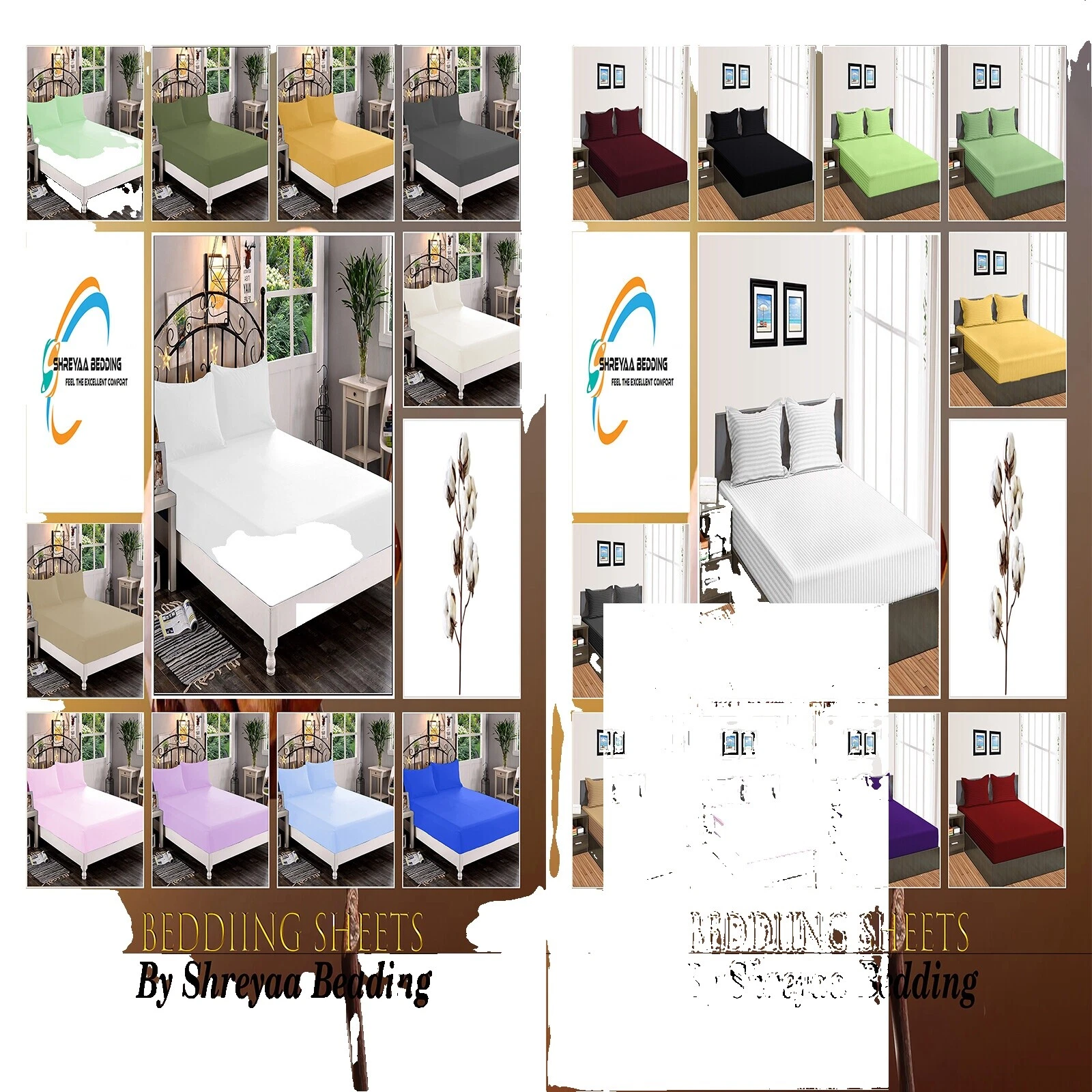 Scala sábanas de algodón egipcio sábanas