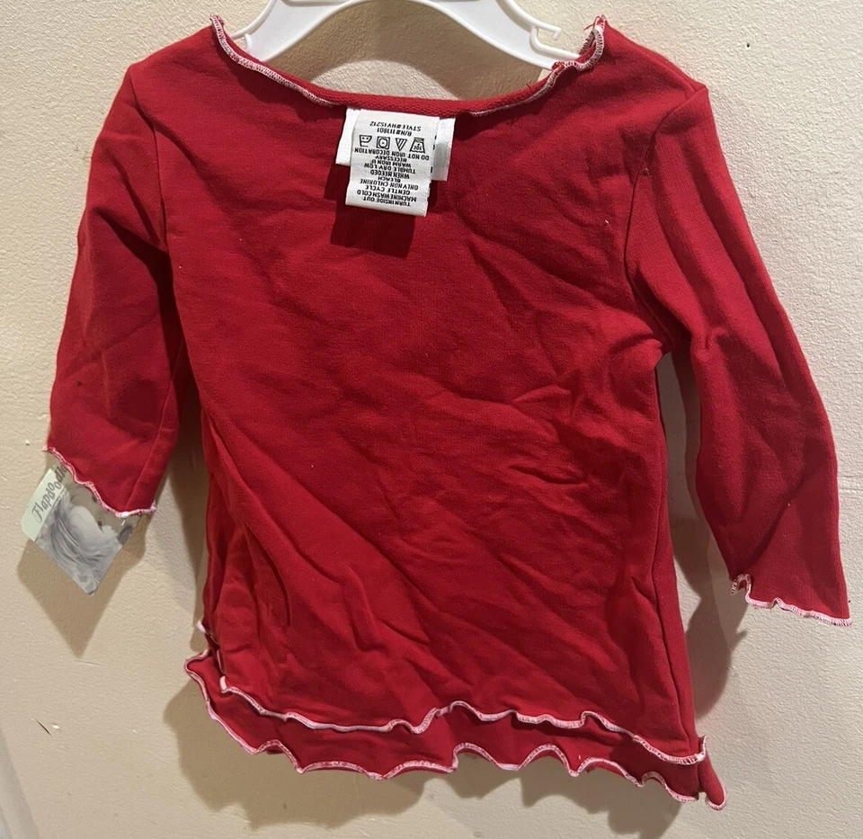 Nuevo con etiquetas Vestido Flapdoodles Trineo Rojo Vacaciones Niñas 6/9M Foto 3 de 3