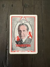 Vintage Howard & Jane Thurston Great Magician Good Luck Throw Out Stage Card