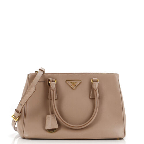 Prada Double Zip Lux Tote Saffiano Leather Small