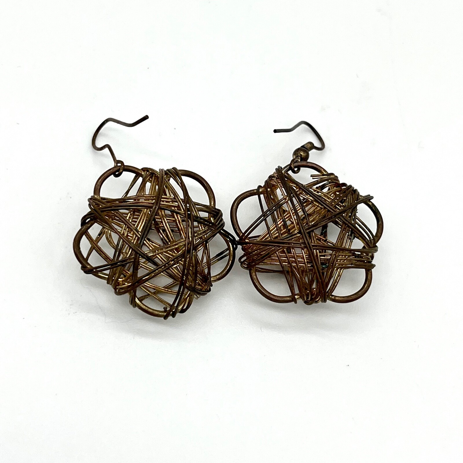 Wire Wrapped Earrings Dangle Drop Statement Bohem… - image 3