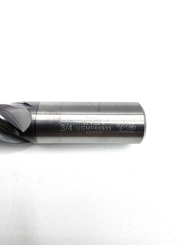 YG1 Endmill 3/4" 4FL Square 1.875" LOC 4"OAL Carbide V7 PLUS A Multi-Helix - Picture 4 of 6